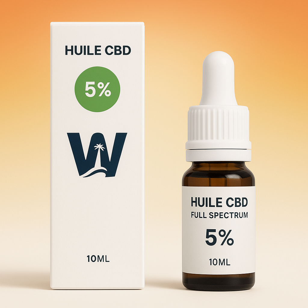 Aceite de CBD de espectro completo al 5%.