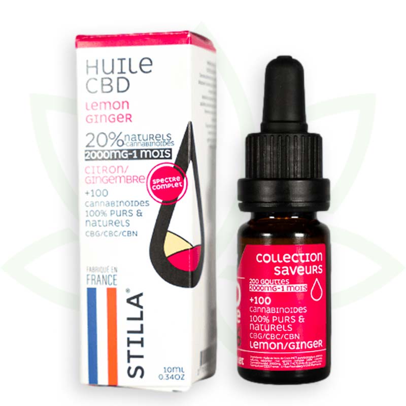 lemon ginger cbd oil 20 por ciento 10ml full spectrum stilla france mafrenchweed 6
