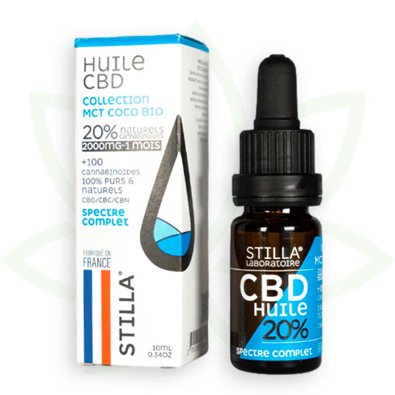 Aceite de coco cbd mct 20 por ciento 10 ml de espectro completo stilla france mafrenchweed 4