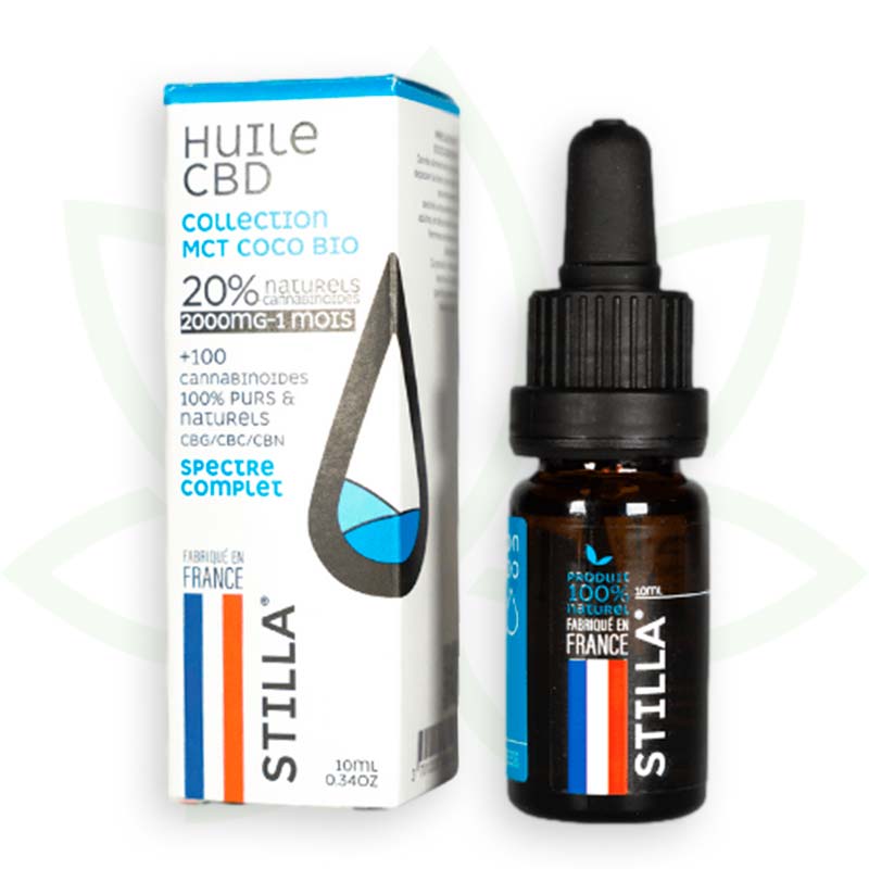 Aceite de coco cbd mct 20 por ciento 10 ml de espectro completo stilla france mafrenchweed 5