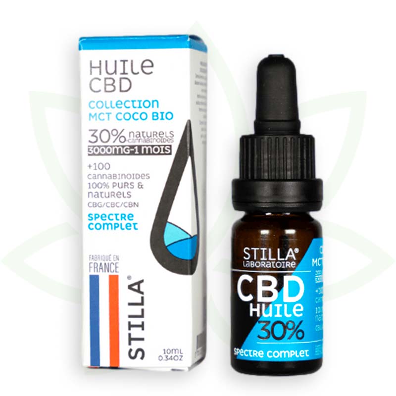Aceite de coco cbd mct 30 por ciento 10 ml de espectro completo stilla france mafrenchweed 7