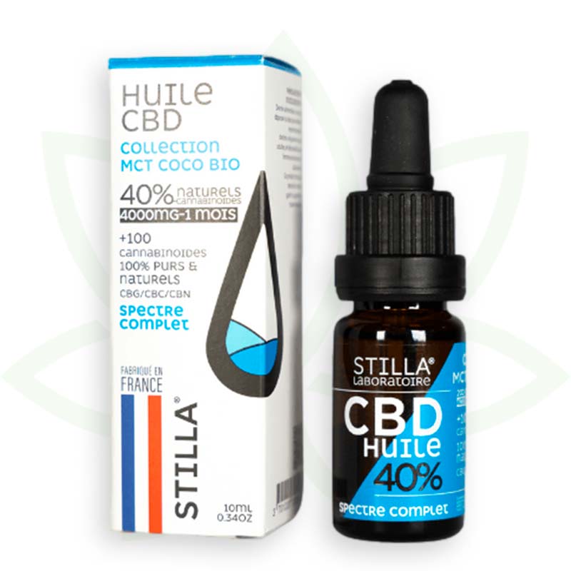 Aceite de coco cbd mct 40 por ciento 10 ml de espectro completo stilla france mafrenchweed 10