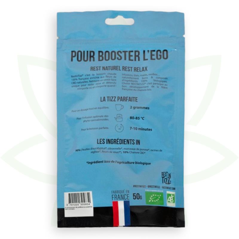 Té de hierbas cbd bálsamo espiritual infusión de cbd orgánico descanso en tizz mafrenchweed 2