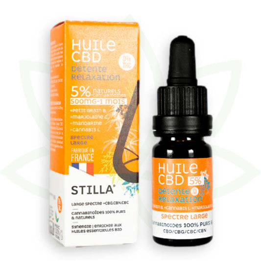 aceite cbd relajacion 5 por ciento 10ml amplio espectro stilla francia mafrenchweed 1