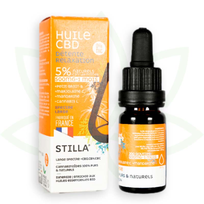 aceite cbd relajacion 5 por ciento 10ml amplio espectro stilla francia mafrenchweed 3