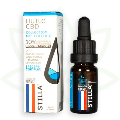 Aceite de coco cbd mct 10 por ciento 10 ml de espectro completo stilla france mafrenchweed 2