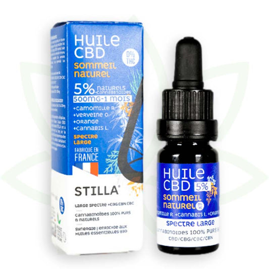 aceite cbd natural para dormir 5 por ciento 10ml amplio espectro stilla francia mafrenchweed 1